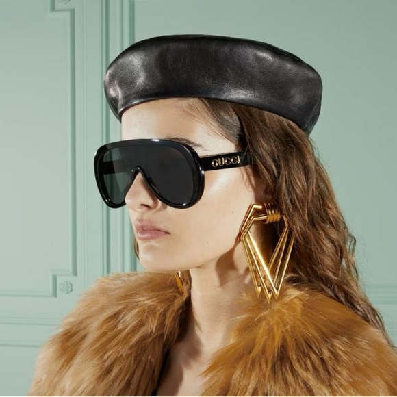 New! Authentic Gucci Shield Sunglasses - Picture 2 of 14